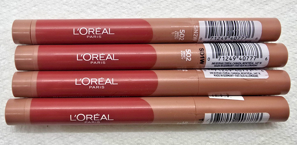 4X Loreal Matte Lip Crayon #502 Sweet & Salty